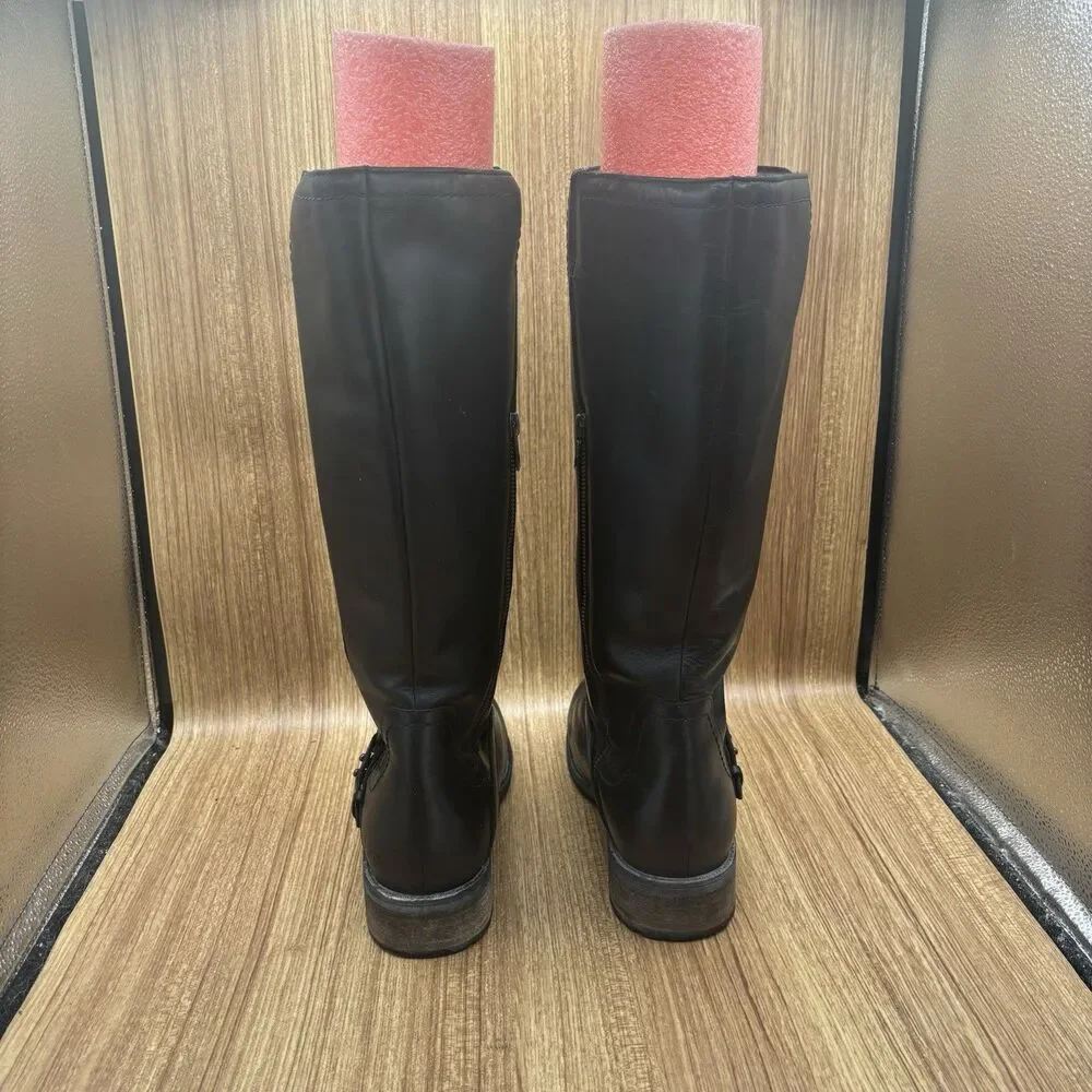 UGG‎ DAHLEN BLACK LEATHER RIDING WATER RESISTANT BOOTS US 11 / EU 42 / UK 9.5
